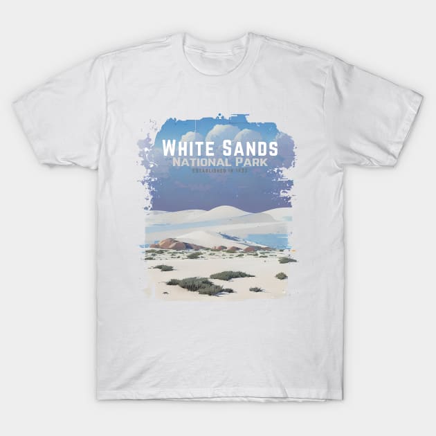 White Sands US National Park - New Mexico T-Shirt by Area31Studios